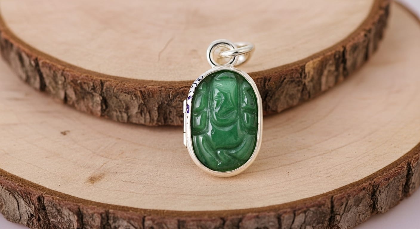 Marakatha - Ganapathi Silver Locket