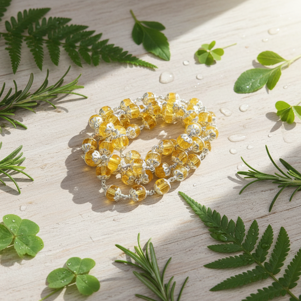 Kanakam Mala  : Citrine Mala Cups