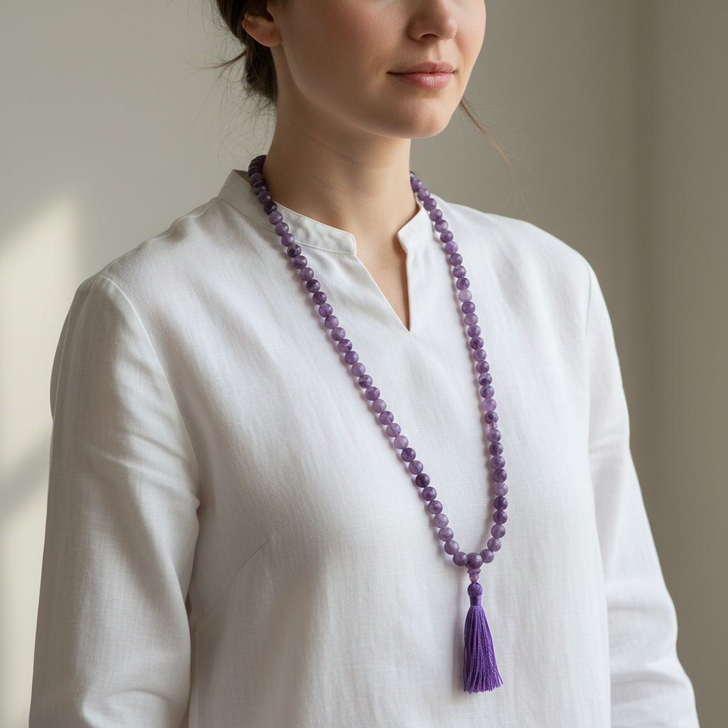 Amethyst Mala : 8 MM