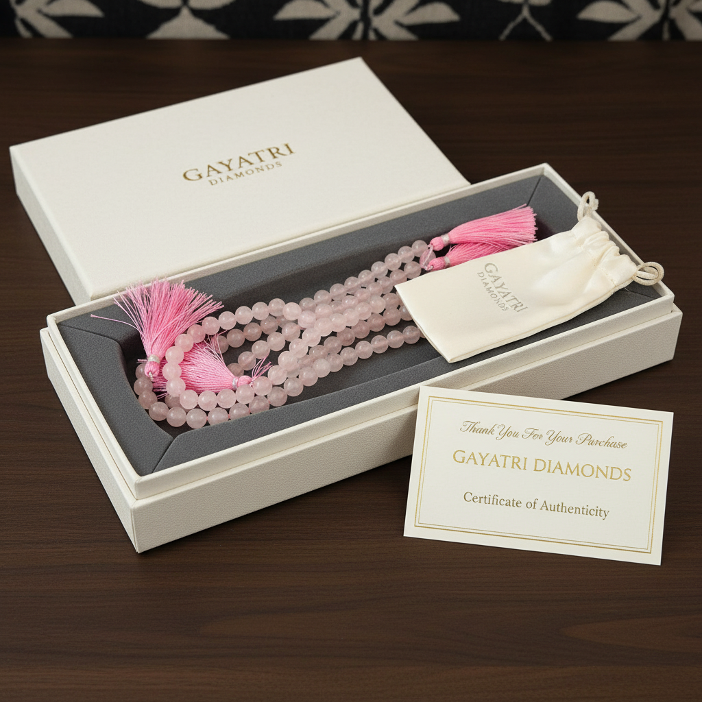 Rose Quartz Sukra Anugraha Mala