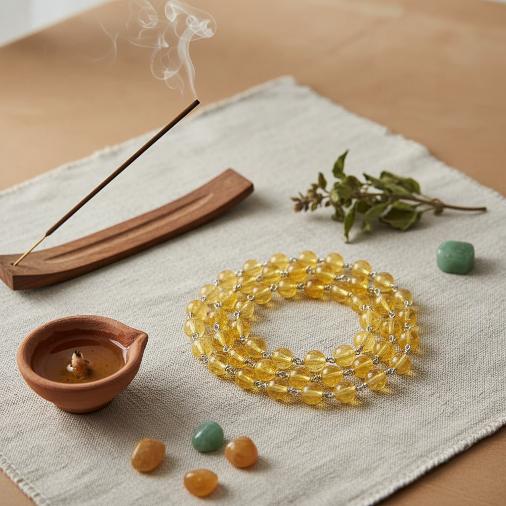 Kanakam Mala  : Citrine Mala