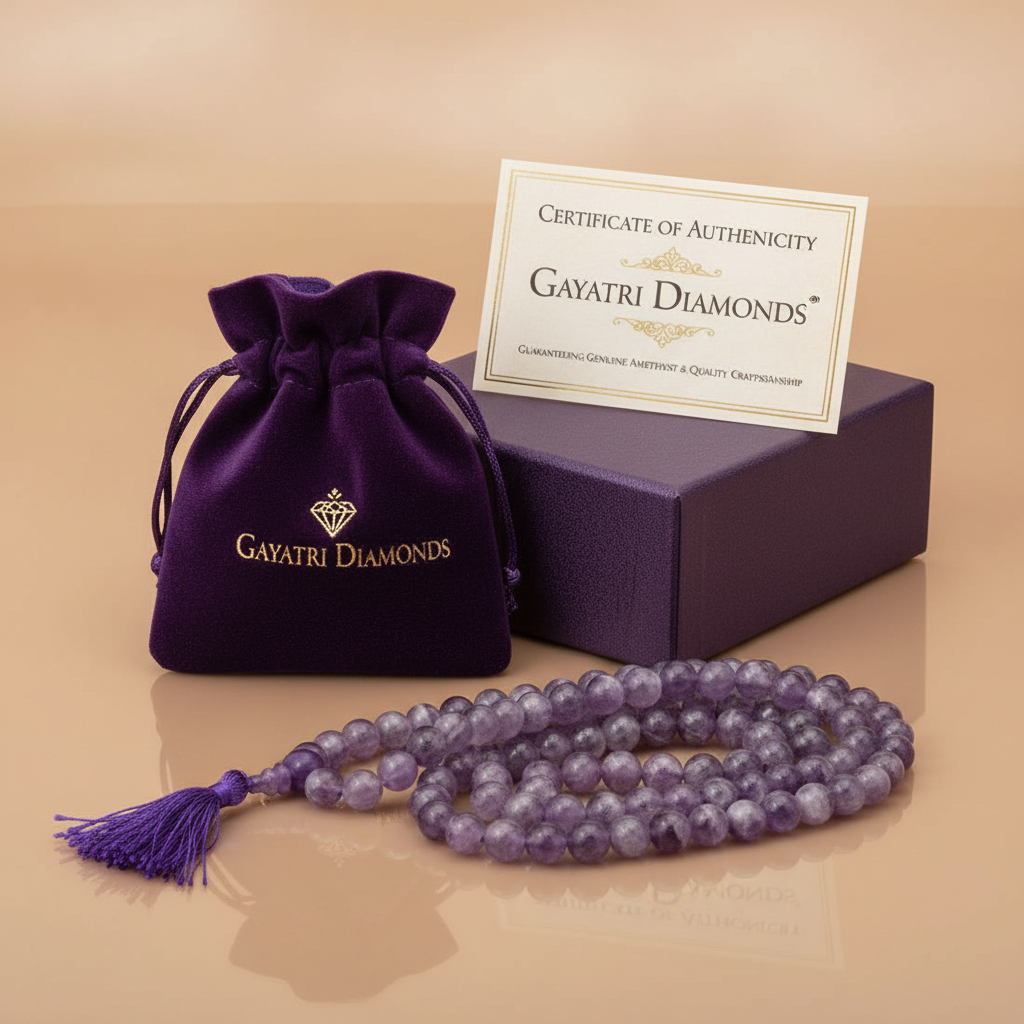 Amethyst Mala : 8 MM