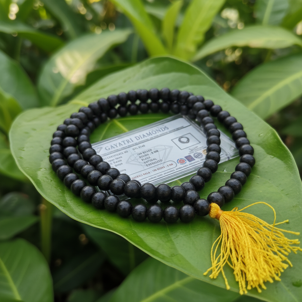 6 MM Karungali Mala Certified