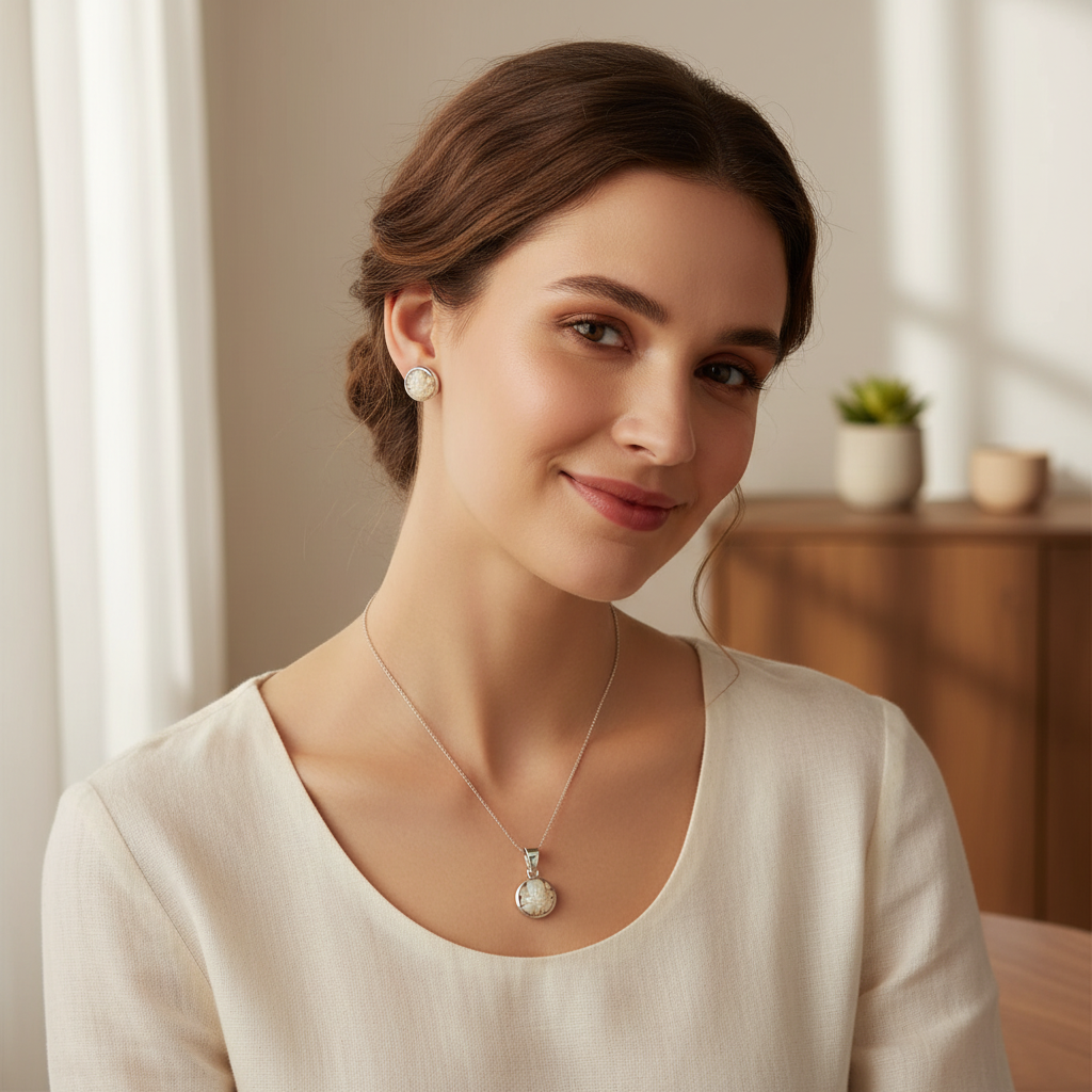 Pearl - Muthyam -Ganapathi Silver Locket