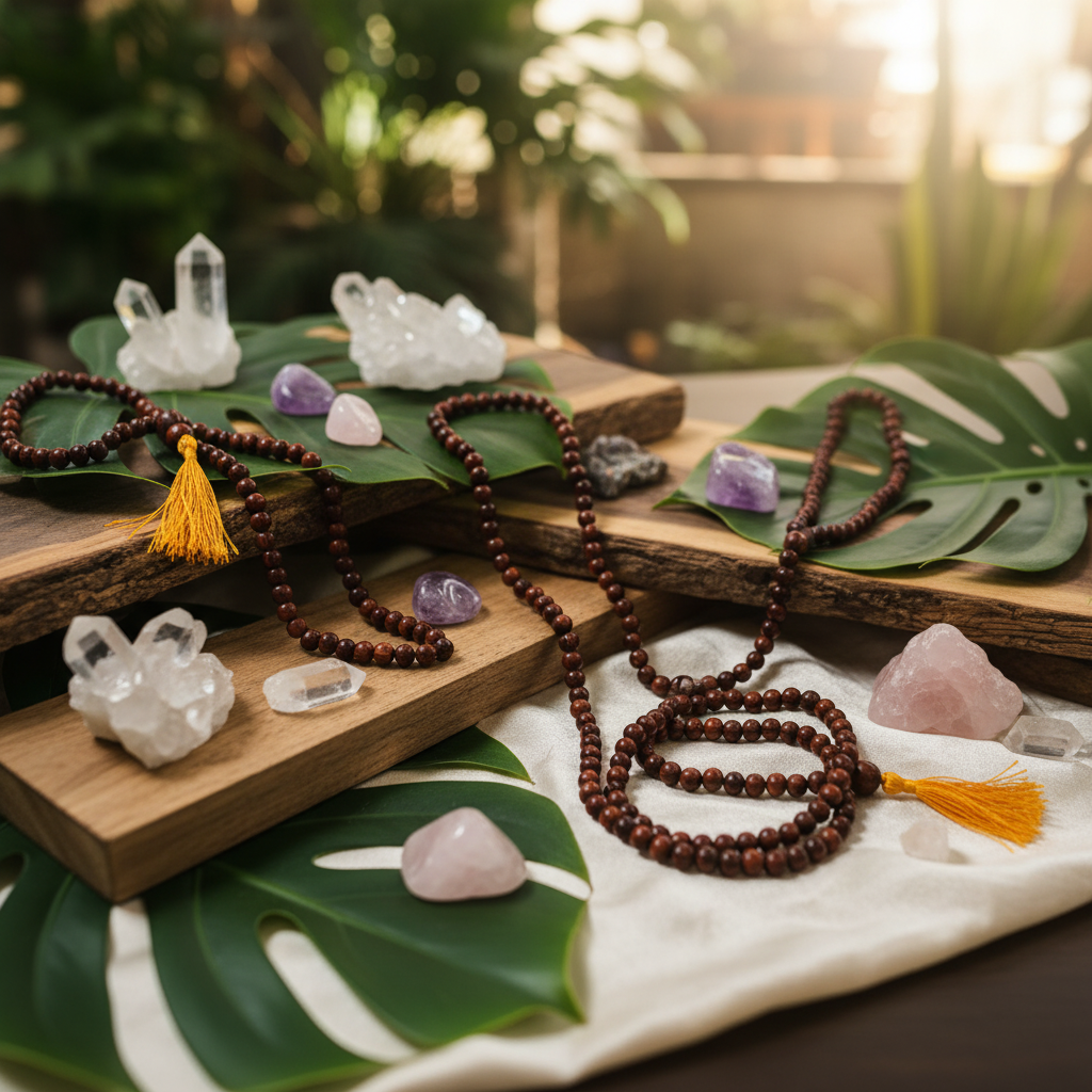 Red Sandal Wood Mala