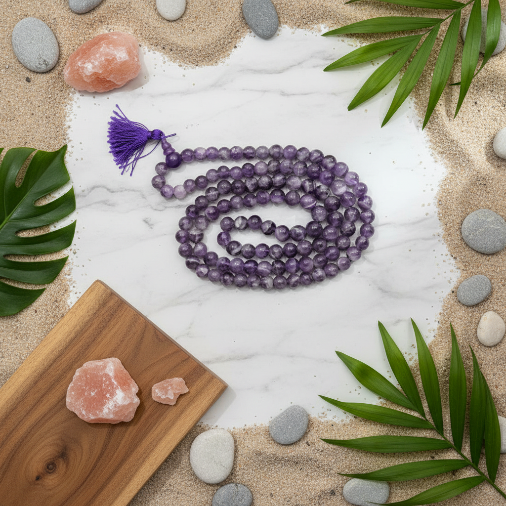 Amethyst Mala : 8 MM