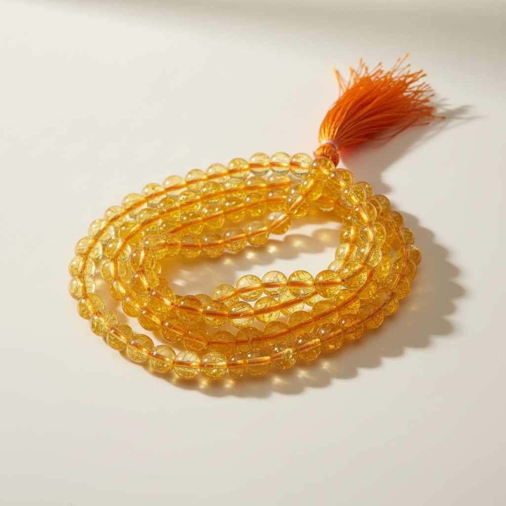 Kanakam Mala : Citrine Mala