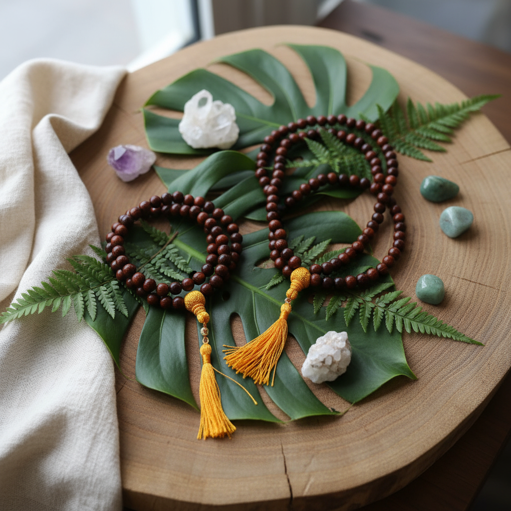 Red Sandal Wood Mala