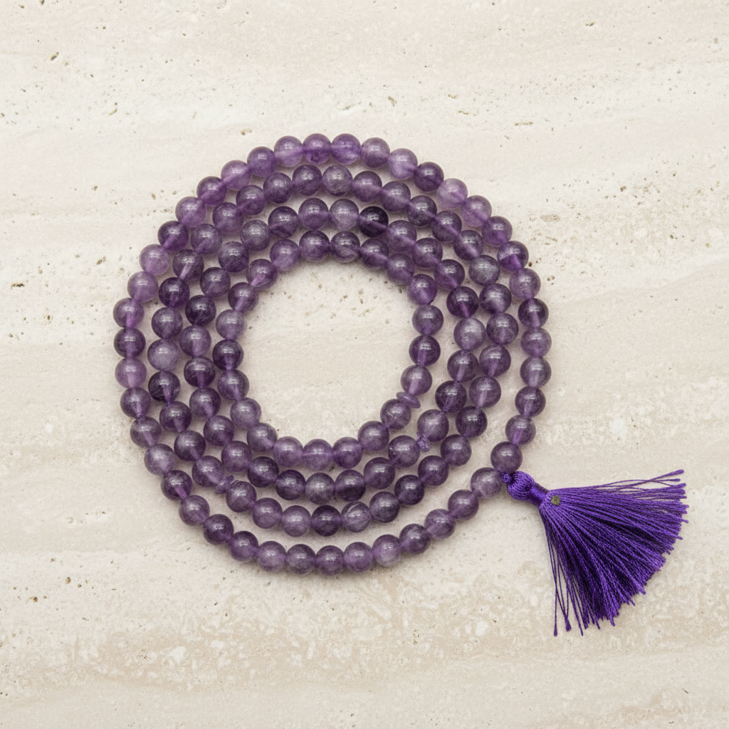 Amethyst Mala : 8 MM