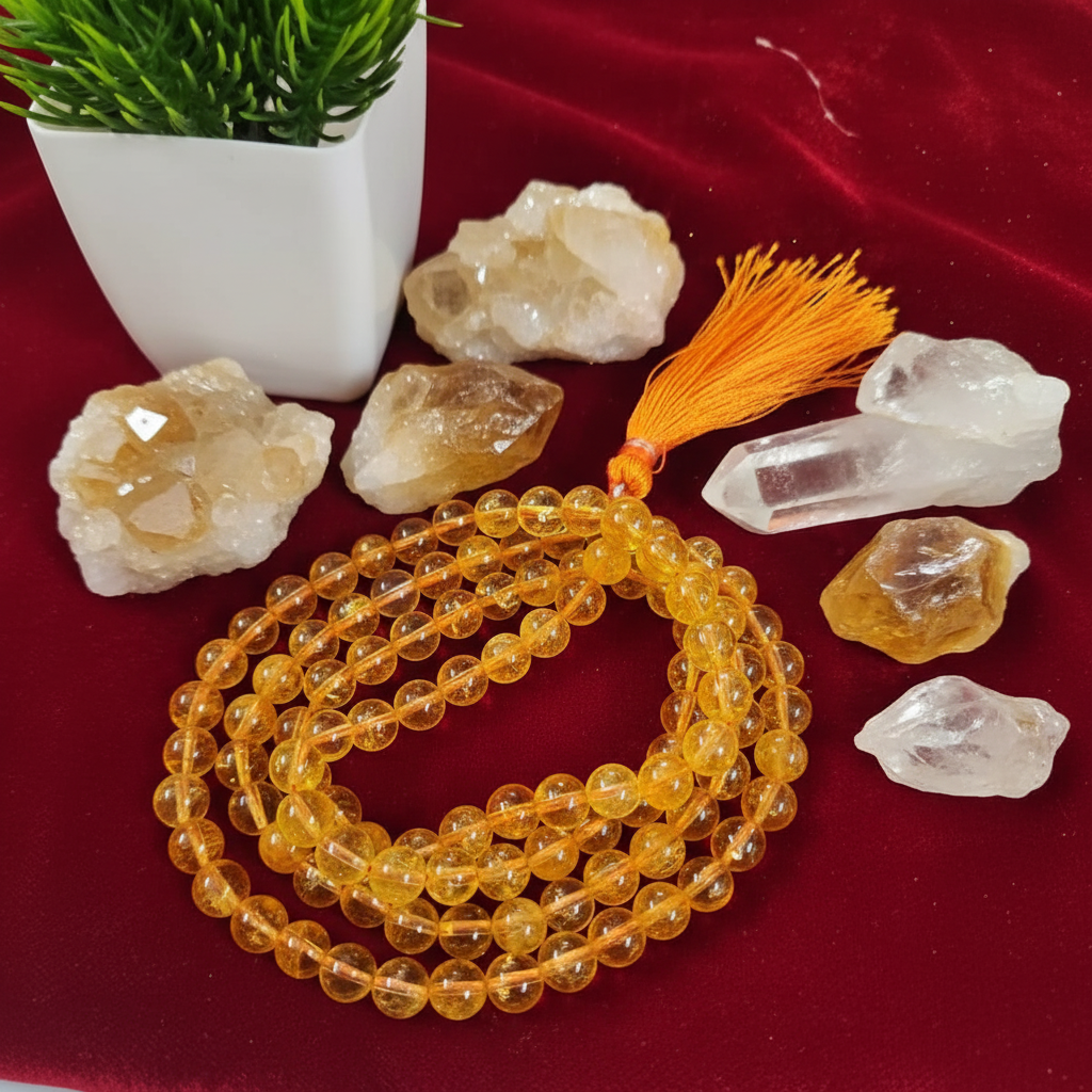 Kanakam Mala : Citrine Mala