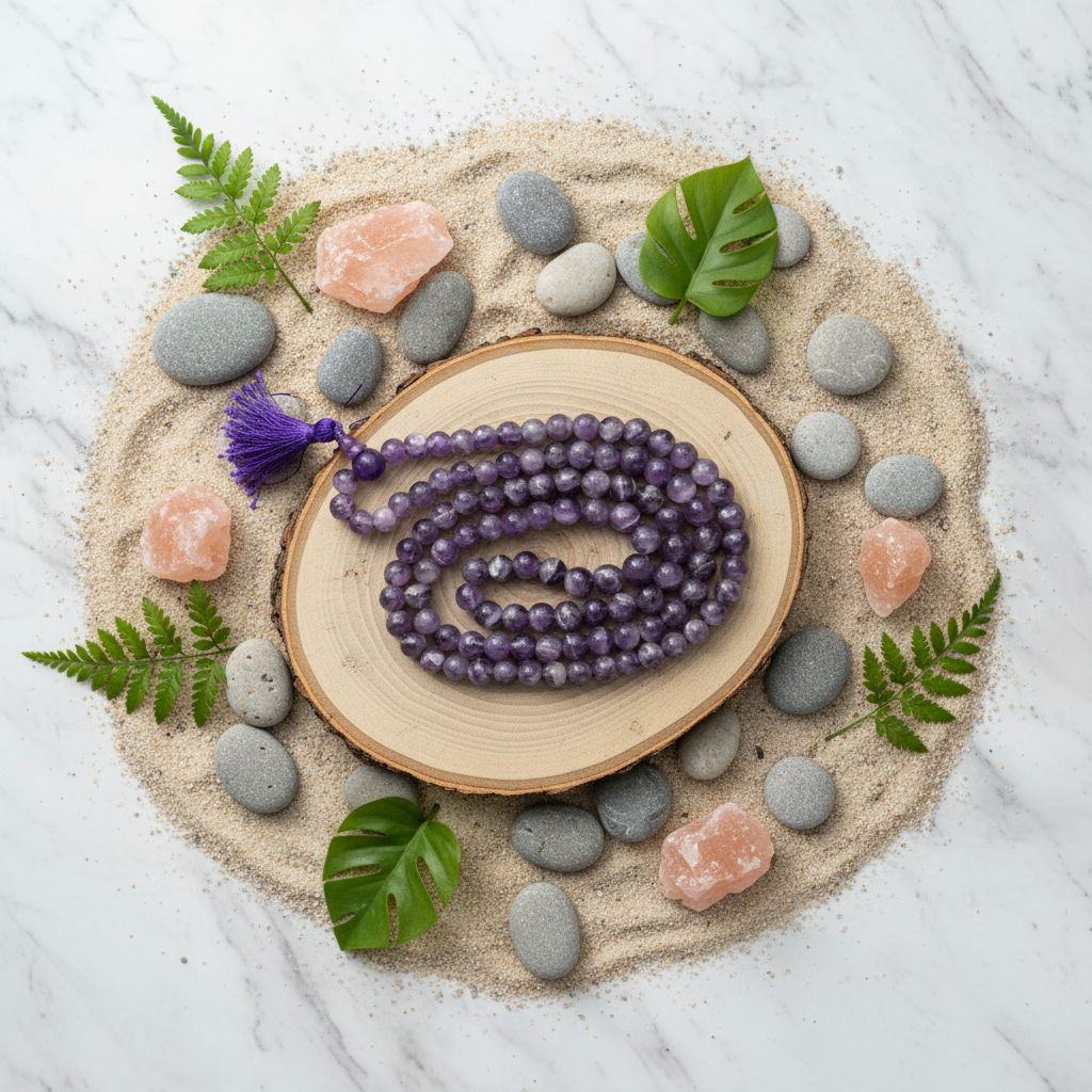 Amethyst Mala : 8 MM