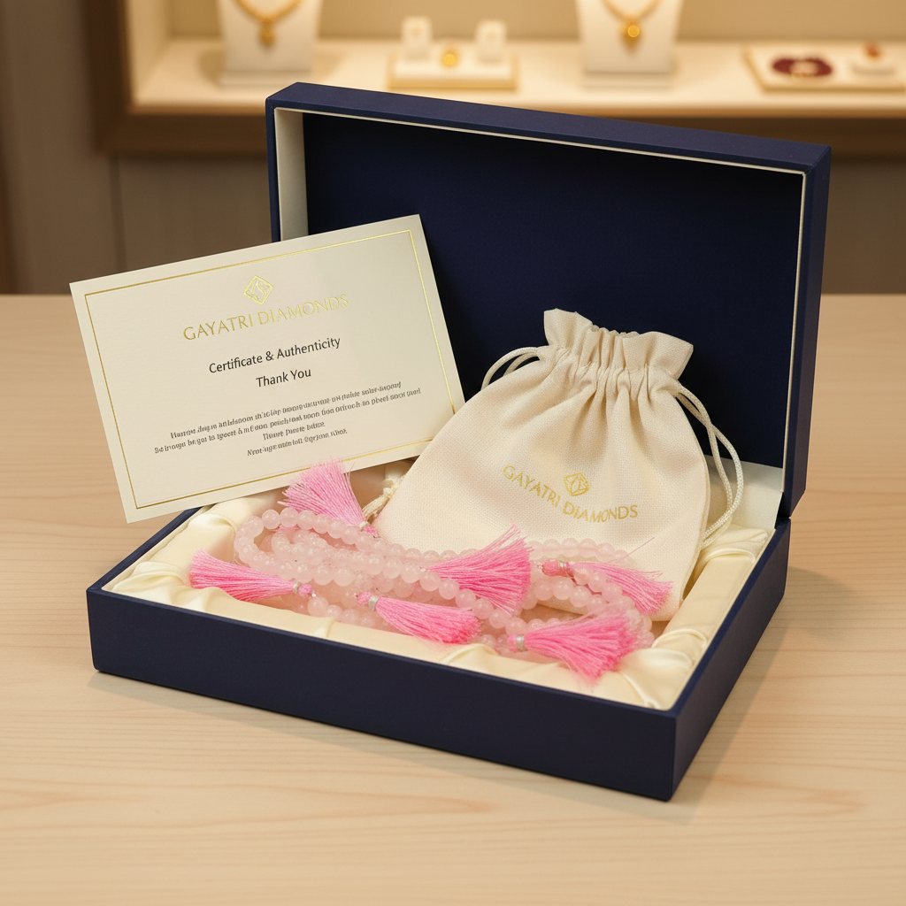 Rose Quartz Sukra Anugraha Mala