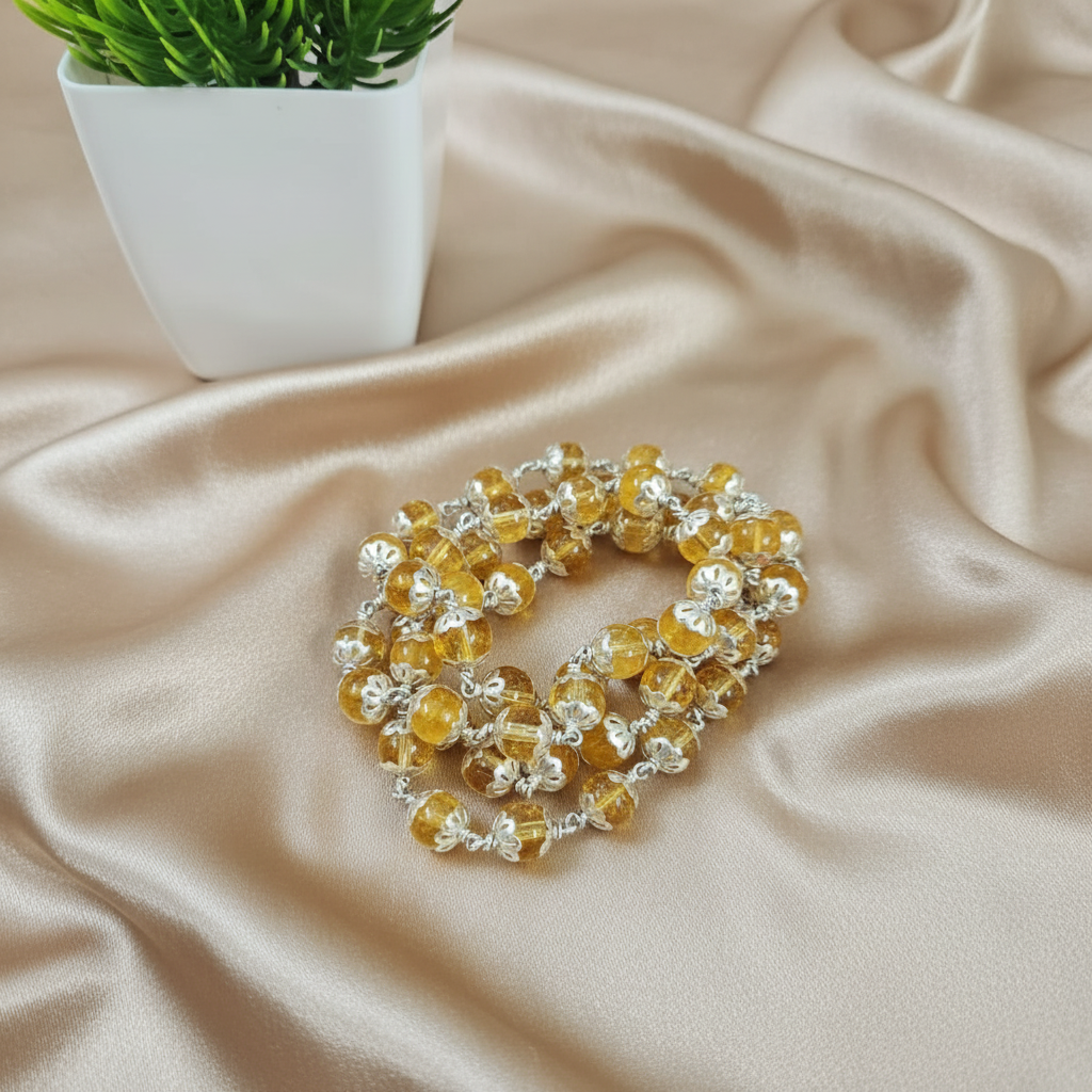 Kanakam Mala  : Citrine Mala Cups