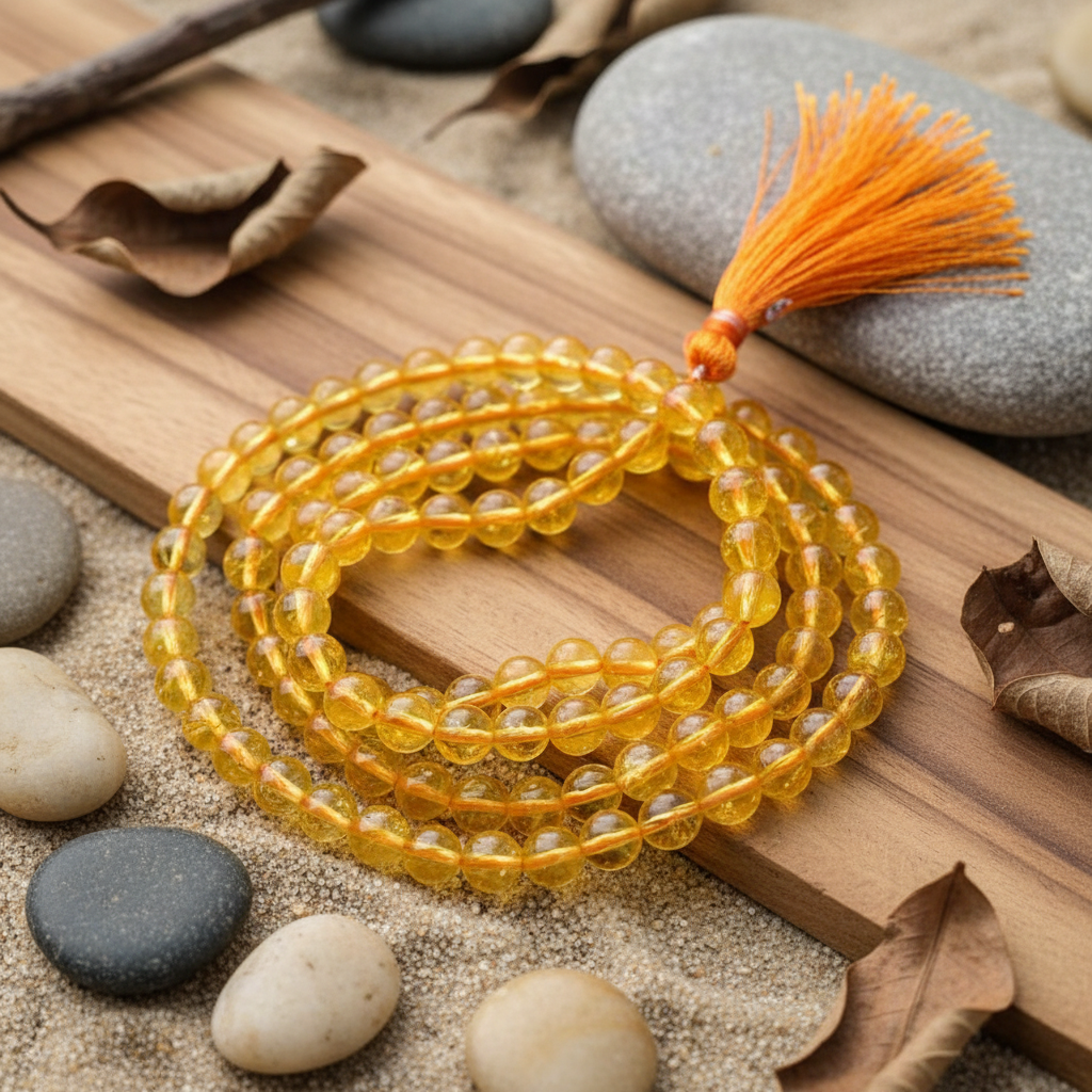 Kanakam Mala : Citrine Mala
