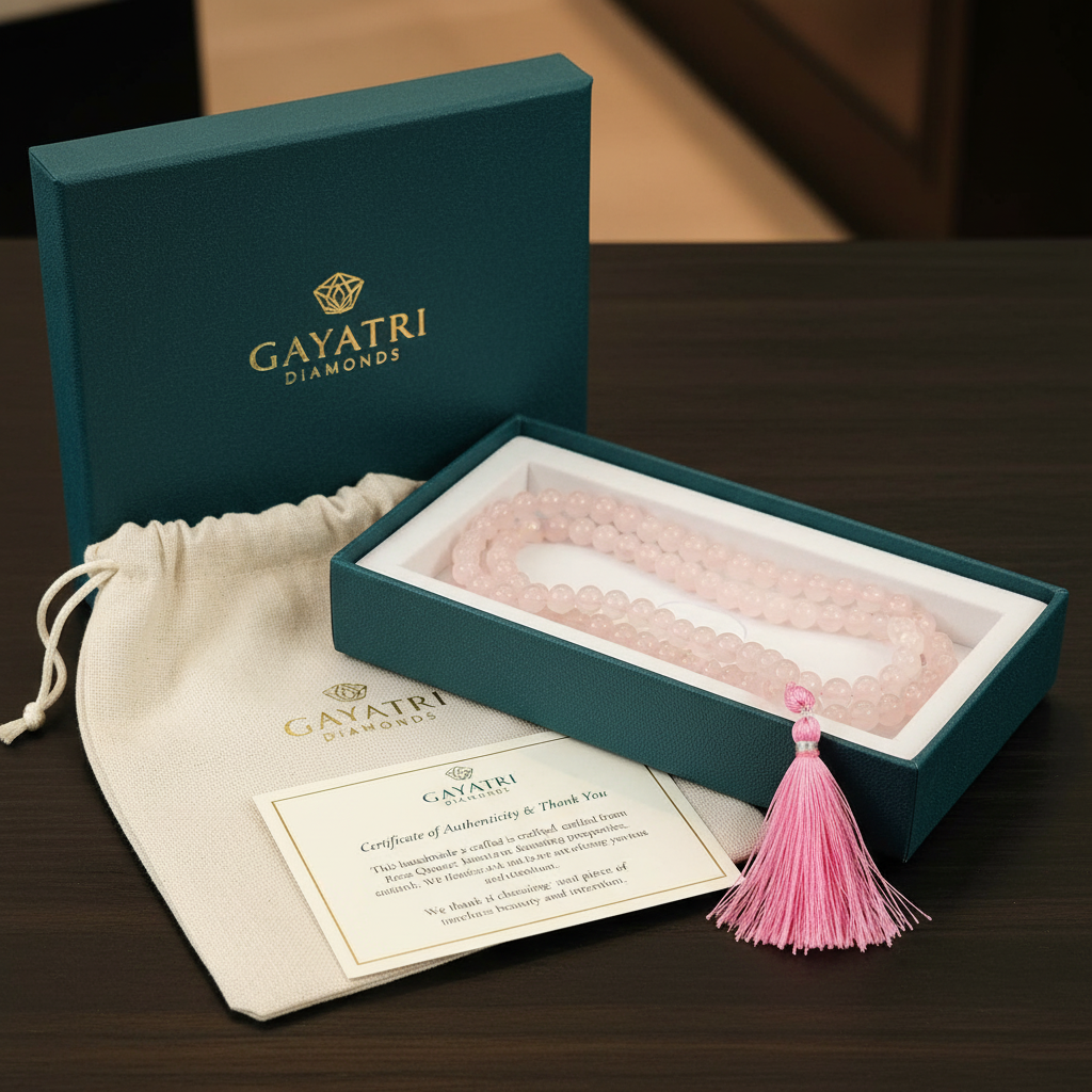 Rose Quartz Sukra Anugraha Mala