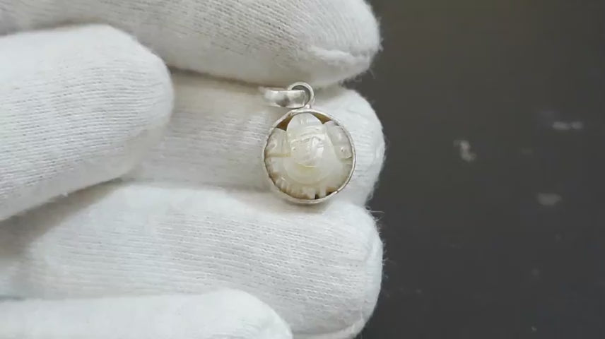 Pearl - Muthyam -Ganapathi Silver Locket